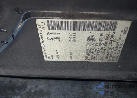 2016 Nissan Maxima 3.5 Sl z USA, uszkodzony, nr VIN 1N4AA6AP7GC384986